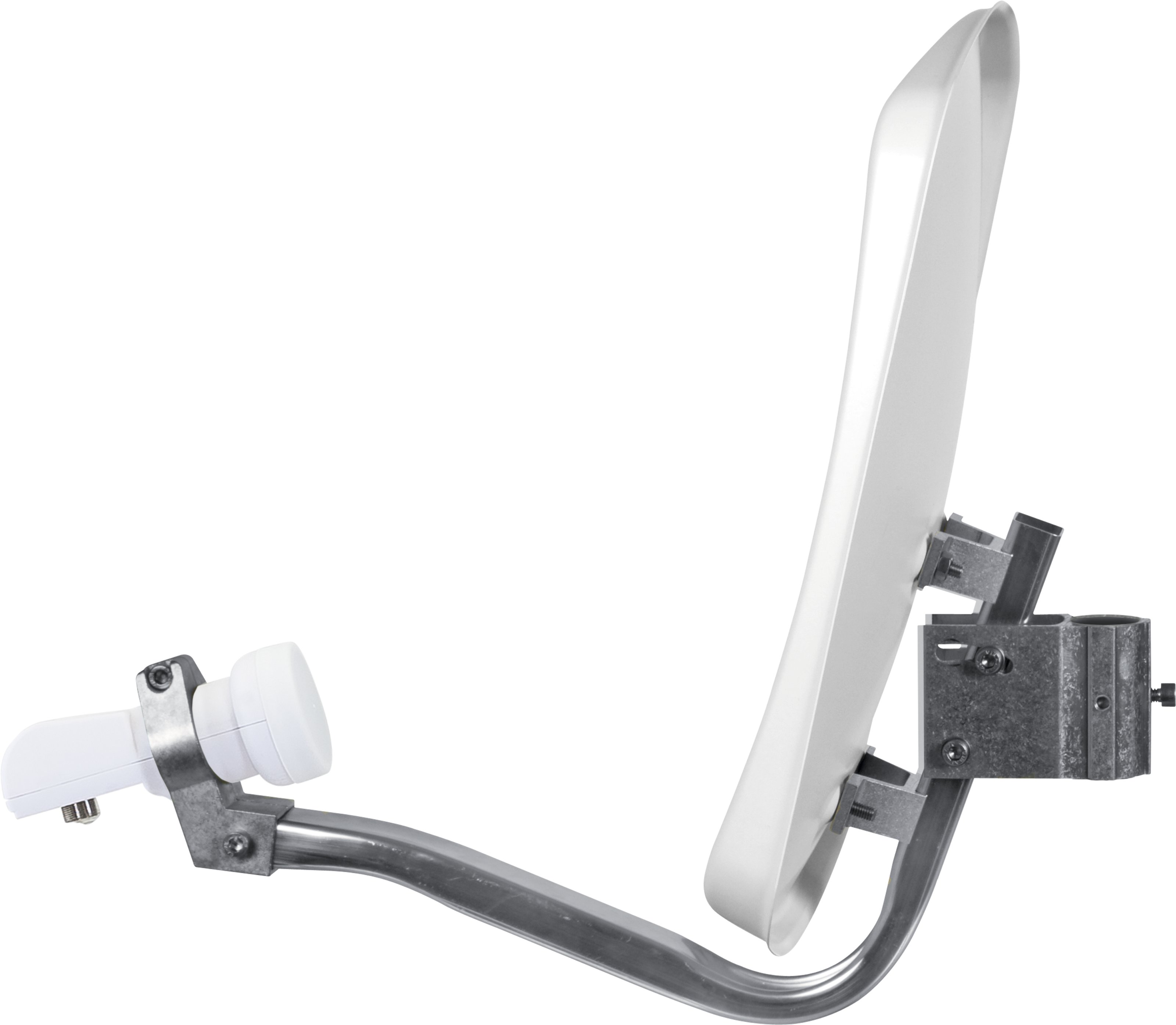 TechniSat DIGIDISH 33 - Satelliten-Schüssel Für 2 Teilnehmer  33 Cm Kleine Sat Anlage Komplettset Mit Wandhalterung Und Universal Twin Lnb Smiley Gelb