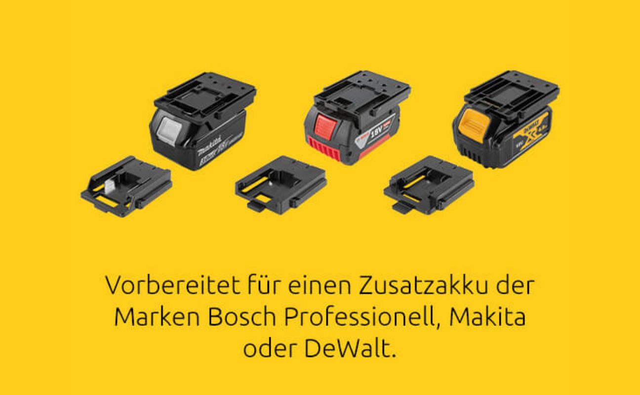 Vorbereitet für einen Zusatzakku
