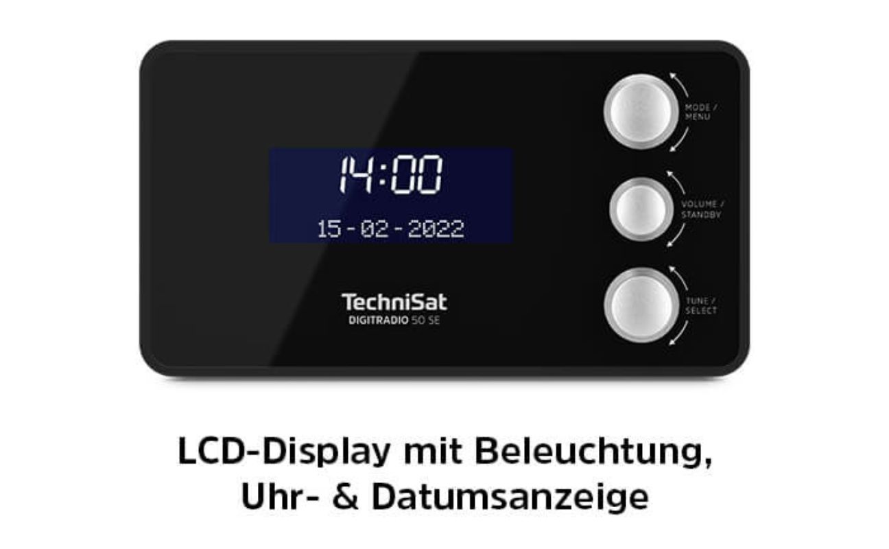 LCD Display mit Beleuchtung, Uhr & Datumsanzeige
